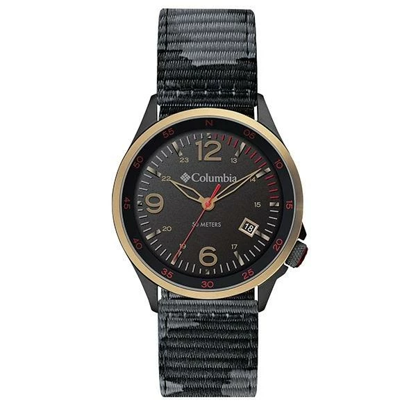 Columbia Watch - Canyon Ridge - Black 3-Hand Date Black Camo Nylon 1 Columbia Watch - Canyon Ridge - Black 3-Hand Date Black Camo Nylon