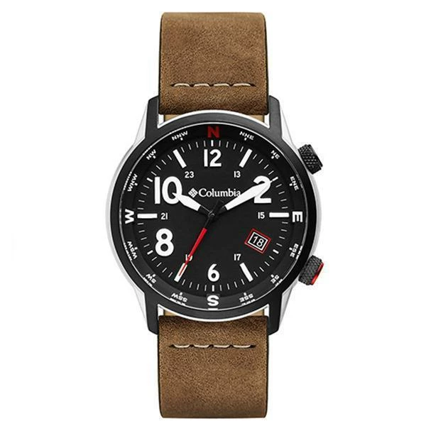 Columbia Watch - Outbacker - Black 3-Hand Date Camel Leather 1 Columbia Watch - Outbacker - Black 3-Hand Date Camel Leather