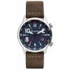 Columbia Watch - Outbacker - Navy 3-Hand Date Saddle Leather