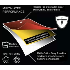 Storm Towel - Multi Layer Player's Towel And Rain Hood -GOLF CARTS Sales Storm Towel Multi Layer Players Towel and Rain Hood Towel 4
